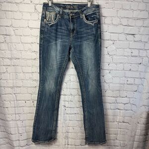 Grace In LA Jeans Women’s Western Embroidered Bootcut Jeans Size 30